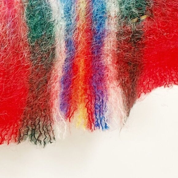 NWT red plaid Scotland MOHAIR scarf Glen Cree mint-TOASTY WARM WINTER SCARF - Picture 12 of 13
